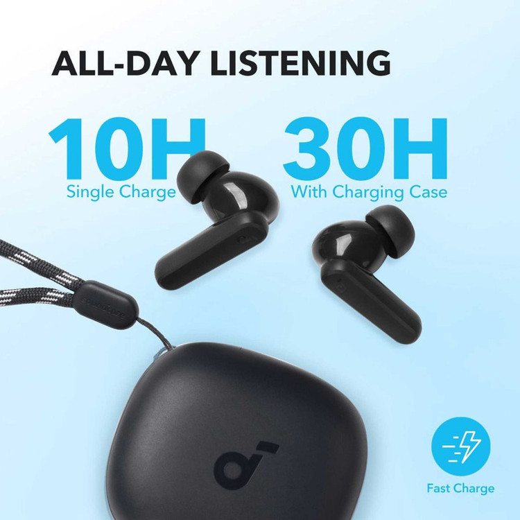 هدفون بلوتوثی انکر مدل SoundCore R50i A3949 بدون قابلیت نویز کنسلینگ، درگاه شارژ USB Type-C، دارای فناوری AI-Enhanced Calls برای کاهش نویز و بهبود مکالمات، مقاوم در برابر رطوبت و عرق